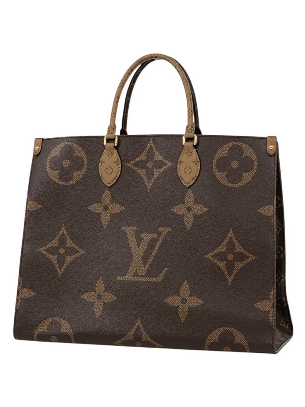 Louis Vuitton On The Go GM Tote 2-Way Shoulder Bag Monogram Giant Reverse Brown